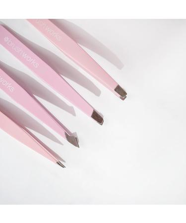 Brushworks 4 Piece Combination Tweezer Set - Pink One Size 52 56 369 - Buy Online on GoSupps.com
