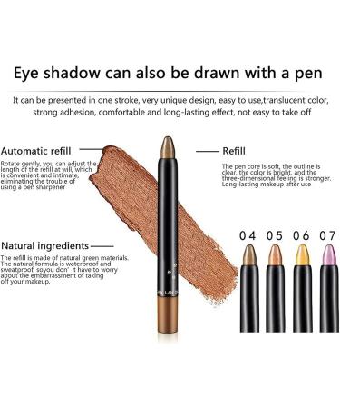 15 Colors Highlighter Eyeshadow Pencil Waterproof Glitter Eye Shadow Eyeliner Pen Shimmer Glitter Pearl Cream Eyeshadow Stick Pencil (11 Colorful Blue) - Buy Online on GoSupps.com