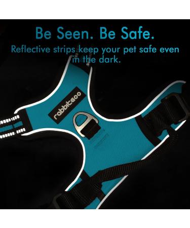 Rabbitgoo Medium Dog Harness - No Pull Adjustable Breathable Control Harness for Large Dogs - Safe & Comfortable with Reflex Stripes - Blue Green XL (1 Pack) - Buy Online on GoSupps.com