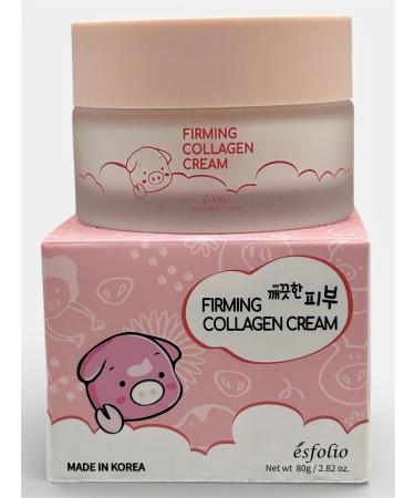 esfolio Made in Korea Pure Skin Firming Collagen Cream 2.82 Oz Lightweight Moisturizing Cream with Collagen Extract Soft Nourishing and Balancing Formula for Smooth and Healthy-Looking Skin