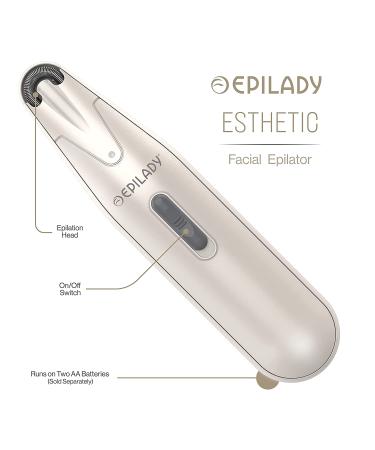 Epilady Esthetic Compact Facial Epilator for Women - Facial Hair Removal & Peach Fuzz Remover with Cleaning Brush and Case - Buy Online on GoSupps.com