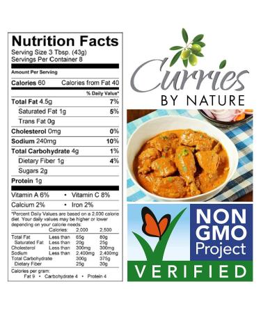 Korma Masala Curry Sauce - Gluten Free, Olive Oil, 12oz 6-Pack | Curries By Nature - Buy Online on GoSupps.com