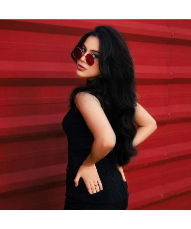 Long Black Wave Wig for Women - 27 Curly Synthetic Hair Replacement for Cosplay & Daily Use - Buy Online on GoSupps.com