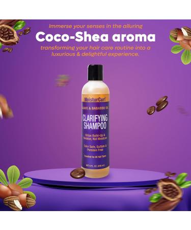 Gold Banner Beauty MOISTURCURL Clarifying Shampoo - 8oz | Deep Cleansing Vegan & Cruelty-Free Formula for Volume & Shine | Remove Buildup & Dullness International Shipping Available - Buy Online on GoSupps.com