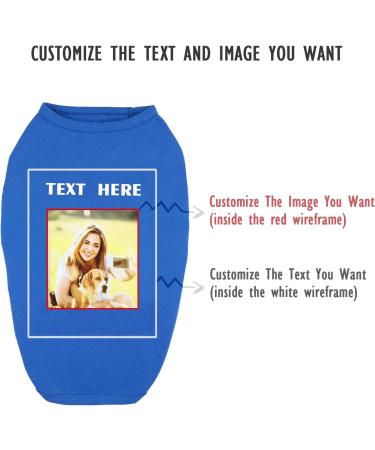 Personalized Custom Dog T-Shirt | Customizable Clothing for Large Dogs Puppies & Cats - Picture & Name - Red - Buy Online on GoSupps.com