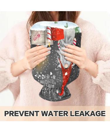 Christmas Dwarf Tomte Hot Water Bottle - 2 Litre Fleece Cover for Warmth & Cold Compresses - Perfect Holiday Gift - Buy Online on GoSupps.com
