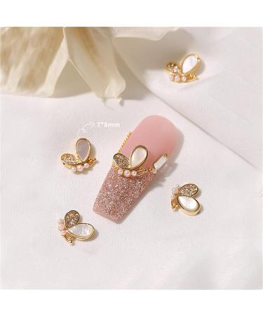 FEIlei Crown Nail Art Charms Zircon Nail Rhinestones Alloy Butterfly-Nail Crystal-Pearl - Buy Online on GoSupps.com