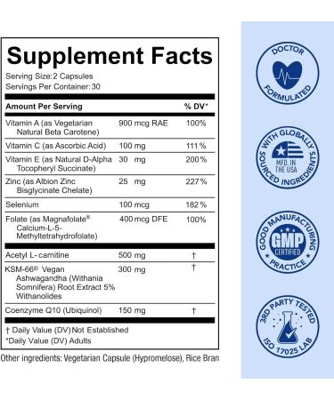 Premom Male Sperm Fortify Capsules - Male Fertility Supplements for Men - Prenatal Vitamins for Women Bundle Conception for Her Multivitamin 120 Count - Buy Online on GoSupps.com