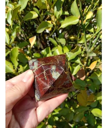 Crystal Rough 50mm Natural Stones and Minerals Dragon Blood Stone Pyramid Shaped gem Crystals Suitable for Home - Buy Online on GoSupps.com