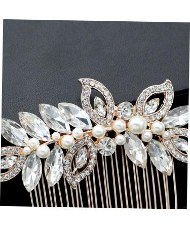 DOITOOL Bridal Headdress Rhinestone Bridal Comb Silver Hair Clip Combs for Women Hair Combs for Gold Headpiece Bride Hair Clip Rhinestone Headpiece Accessories - Buy Online on GoSupps.com