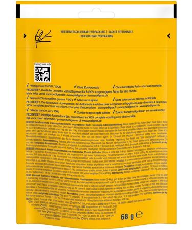 Pedigree Dentastix Chewy Chunx - Chicken Dental Snack - 5 Bags of 68 g - Buy Online on GoSupps.com