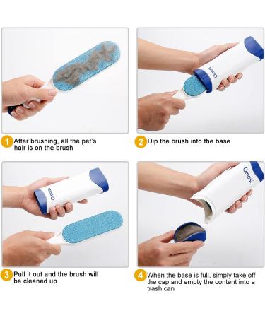 Grandma's Lint Brush - Self-Cleaning Double-Sided Pet Fur Removal Tool | Perfect for Furniture & Carpets - Dark Blue - Buy Online on GoSupps.com