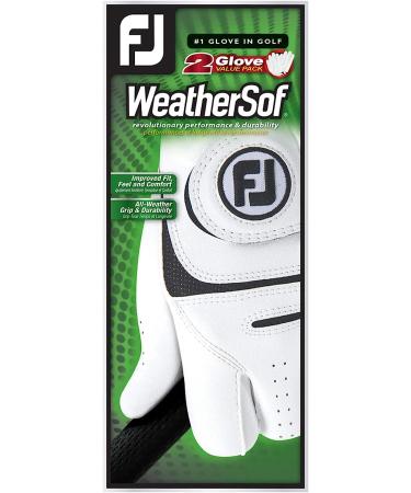 FootJoy Men's WeatherSof Golf Gloves 2 Pack - White, Large Left - Buy Online on GoSupps.com