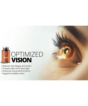 Qualia Vision Eye Vitamin Supplement | 10+ Clinically Researched Ingredients | Lutein, Zeaxanthin, Bilberry, Goji, Amla Fruit | Vegan, Non-GMO, Gluten-Free - Buy Online on GoSupps.com