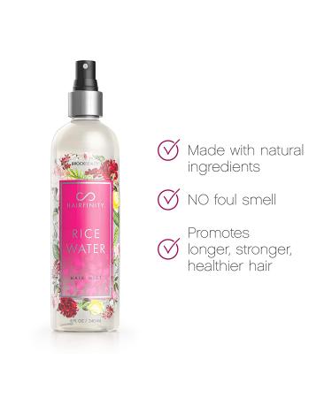 Hairfinity Rice Water Hair Mist - Growth Formula for Damaged, Curly & Dry Hair - 8oz, SiliconeSulfate Free - Buy Online on GoSupps.com