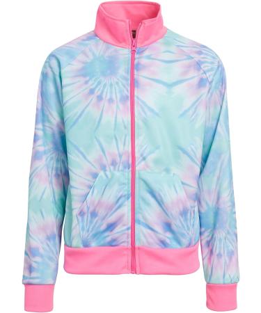 Angel Face Girls' Pink Tie Dye Tracksuit Set - 2 Piece Tricot Sweatshirt and Joggers (14-16) - Buy Online on GoSupps.com