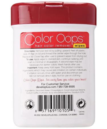 Developlus Color Oops Color Remover Wipes 10 Count (2 Pack) - Gentle Hair Color Corrector - Buy Online on GoSupps.com