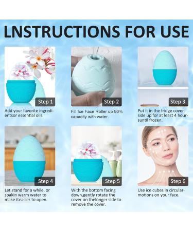 Buy Silicone Egg Shape Ice Roller - Reusable Face Care Massager for Puffy Eyes & Tightening Skin | Soothing Facial Treatment Tool (Blue - Buy Online on GoSupps.com