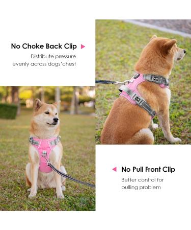 Phoepet No Pull Dog Harness - Reflective Vest with Soft Training Handle for Small Medium & Large Dogs | Baby Base & Gray Carrier - Buy Online on GoSupps.com