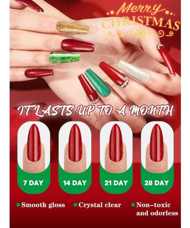 EBANKU Christmas Acrylic Powder Set - 6 Color Professional Nail Extension Kit for Long-Lasting Nail Art - No Lamp Needed | Perfect for Christmas Party - Buy Online on GoSupps.com