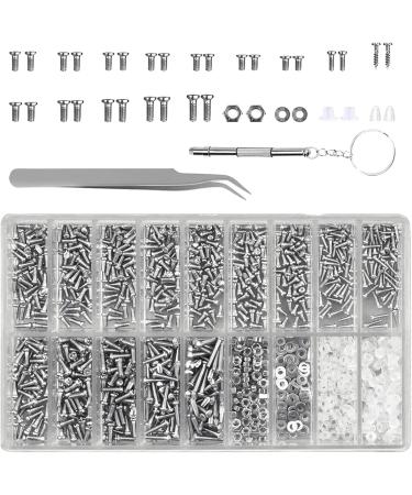 Harilla 1000-Part Glasses Repair Set - Complete Eyeglass Repair Tools with Nose Pads & Storage Box -Tiny Stainless Steel Screws for International Shipping - Buy Online on GoSupps.com