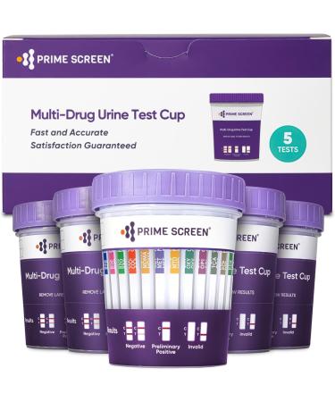 Prime Screen 14 Panel Instant Home Test Cup - 5 Cups - TDOA-1144A3
