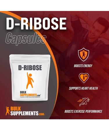 BulkSupplements D-Ribose Capsules | Energy & ATP Booster with Electrolytes | 300 Capsules, 150 Servings - Buy Online on GoSupps.com