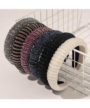 Shop Elegant Crystal Frontal Ligament Hair Bands - Pearl & Imitation Diamond Hair Accessories for Women & Girls | Perfect for Parties & Weddings - Buy Online on GoSupps.com