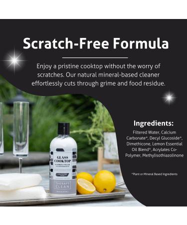 Therapy Glass Stovetop Cleaner Kit - 3 Non-Scratch Pads & Razor Scraper for All Cooktops - Effective Oven & Ceramic Cleaning Solution - Buy Online on GoSupps.com