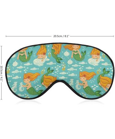 Mermaid Sleep Mask - Adjustable Strap Eye Cover for Sleeping, Blocking Light - Perfect for Travel, Naps - Men and Women - Buy Online on GoSupps.com