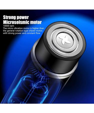Mini Electric Razor USB Rechargeable Portable Electric Shaver With Double Ring Razor Net 400mah Built-in Lithium Ion Battery Electric Shavers For Men(black) - Buy Online on GoSupps.com