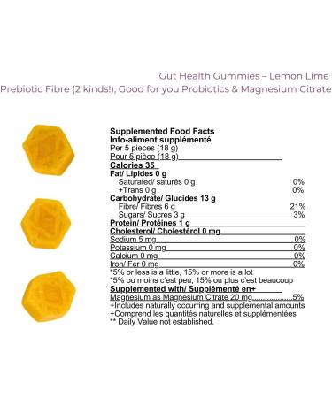 FunFiber Gummies by Gummy Nutrition Lab - High Fiber Supplement for Digestive Health - Made in Canada - 90 Gummies - Buy Online on GoSupps.com