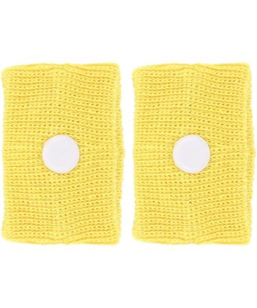 Salmue Acupressure Bracelet - Anti-Stress & Travel Sickness Relief - Natural Headache & Nausea Remedy - Ideal for Vacation (Yellow) - Buy Online on GoSupps.com