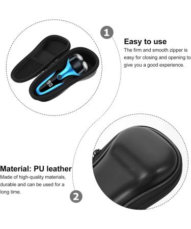 Lurrose Razor Bag - Portable Beard Cutter Organizer for Men's Electric Trimmers | Black Hairdressing Case for Haircuts & Storage - Buy Online on GoSupps.com