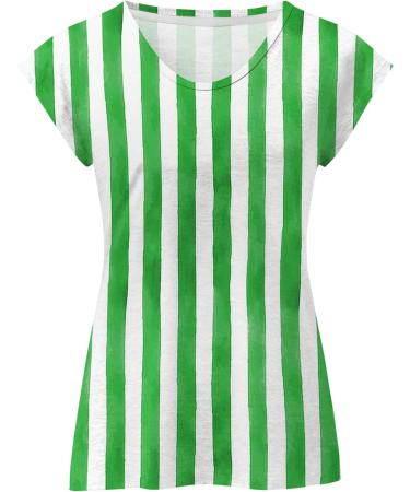 Short Sleeve T Shirts Clothing Woman T-Shirt Casual Black Clothing Top Women's Floral Pattern for Women Crop Tops Shirt Shirts Top Women's Summer Tank Top 1 Green M - Buy Online on GoSupps.com