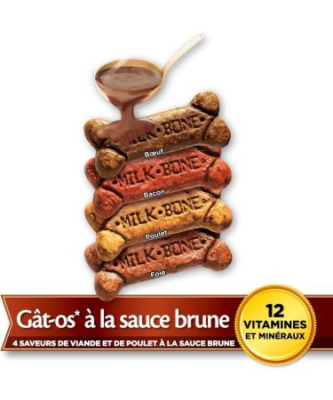 Crunchy Gravy Bones Meat Flavour Dog Treats Bundle. Includes (1) Box of Milk-Bone Gravy Bones Biscuit Dog Treat Meat & Chicken Flavour (750g) w/Water Cooler Trivia Game by BIG MAPLE . All Sized Dogs - Buy Online on GoSupps.com