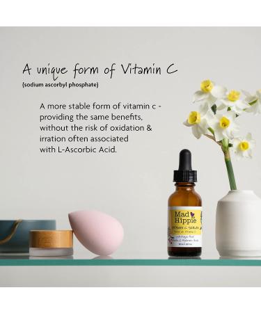 Mad Hippie Vitamin C Serum with Hyaluronic Acid, Vitamin E & Ferulic Acid - Skin-Brightening 1.02 Fl Oz - Buy Online on GoSupps.com