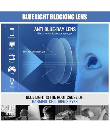 DUCO Kids Blue Light Blocking Glasses for Ages 5-12 | Reading & Gaming K015 - Protect Young Eyes! - Buy Online on GoSupps.com