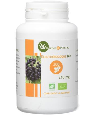Herbs And Plants Eleutherococcus Bio 200 Vegetable Capsules 210 mg