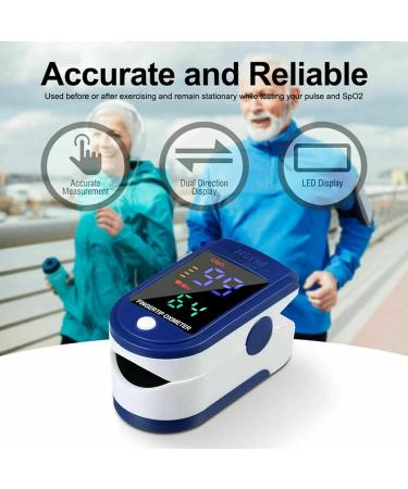 Finger Pulse Oximeter with LED Display - Family Health Monitor for Blood Oxygen Saturation Levels - Buy Online on GoSupps.com
