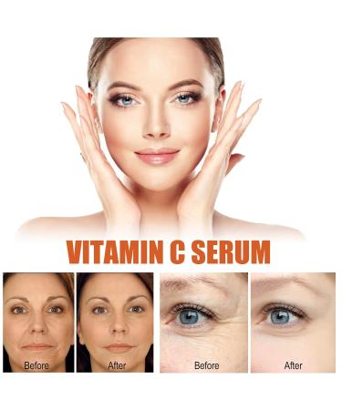 Vitamin C Face Serum with Collagen - Anti-Wrinkle Korean Moisturizer Essence for All Skin Types | Anti Aging & Acne Treatment - Buy Online on GoSupps.com