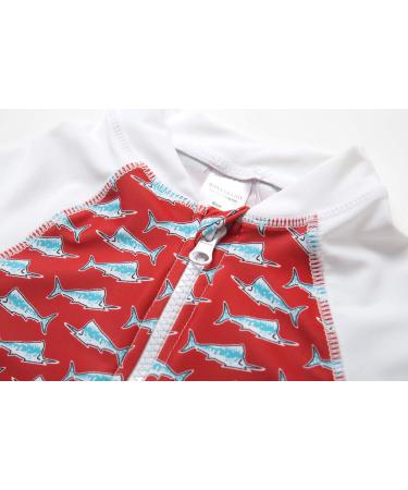 BONVERANO Baby Boys Swimsuit | UPF 50+ Long-Sleeve Swordfish Bathing Suit 12-18 Months - Buy Online on GoSupps.com
