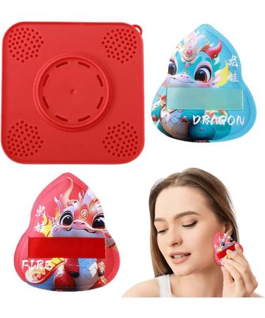 lyanny Powder Puff Dragon Pattern Face Makeup Sponge - Face Makeup Puff with Storage Box Beauty Makeup Tools Makeup Sponges for Women - Buy Online on GoSupps.com