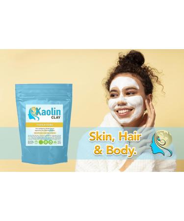 Pure Kaolin Clay - 100% Natural | 8.8 oz | Smooth Texture for Face Body & Bathbombs | International Shipping - Buy Online on GoSupps.com