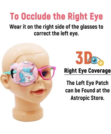 Astropic 3D Cotton & Silk Eye Patch for Kids | Girls Eye Patch for Glasses | Medical Eye Patch for Children with Lazy Eye (Blue Unicorn  Right Eye) To Cover Right Eye Blue Hair Unicorn - Buy Online on GoSupps.com