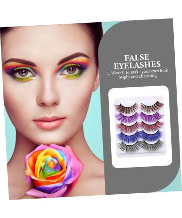 5 Pairs Colored False Eyelashes Fake Realistic Eyelashes Colored Fake Eyelashes False Eyelashes Halloween Colorful Fake Eyelashes Diy Fake Lashes 3d Natural Clothing Imitation - Buy Online on GoSupps.com