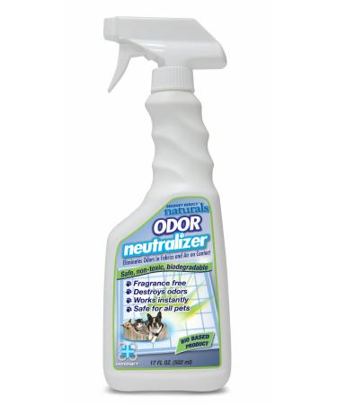 Mednet Direct Naturals Pet Stain Remover and Odor Neutralizer - Urine Eliminator Natural Enzyme Formula, Fragrance Free  17 oz Spray Bottle
