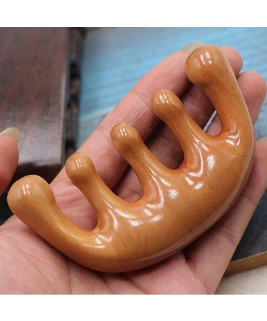 Premium Green Sandalwood Massage Tools - Roller Tab & Meridian Bar for Scalp & Hair Care | Antistatic Wide Teeth - 1PC - Buy Online on GoSupps.com