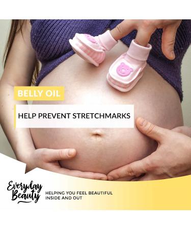 Organic Belly Oil | USDA Certified Organic Body Oil for Scars Stretchmarks & Pregnancy | 1 Fl Oz Glass Dropper - Buy Online on GoSupps.com