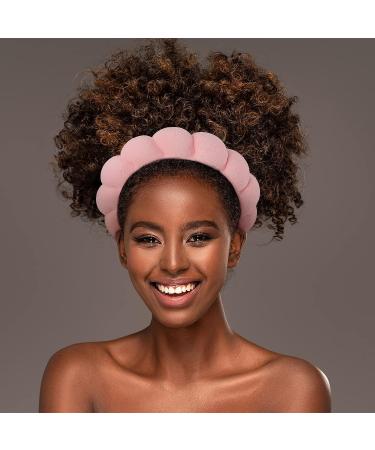 Puffy Spa Headband Set for Women - 5 Pcs Terry Towel Fabric Hair Bands | Skin Care, Makeup & Hair Accessories - Multicolor - Buy Online on GoSupps.com